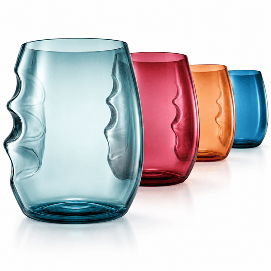 Acrylic Stemless Wine Glasses Set Of 4 Shatterproof