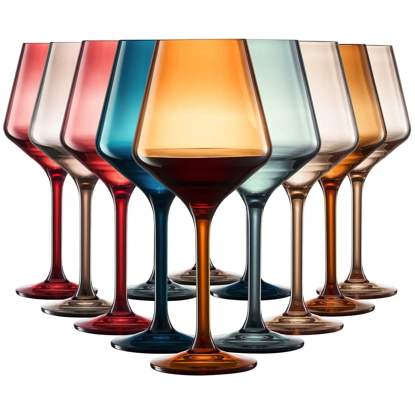 Eze Acrylic Stemmed Wine Glassware, Set of 12 from PriceLows™