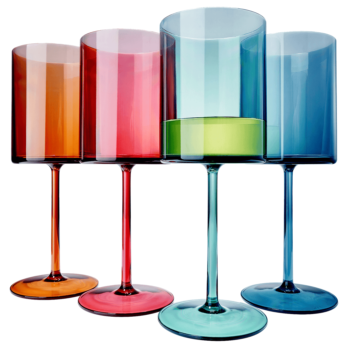 Eze Acrylic Stemmed Wine Glassware | 14 oz | Set of 4 | Acrylic