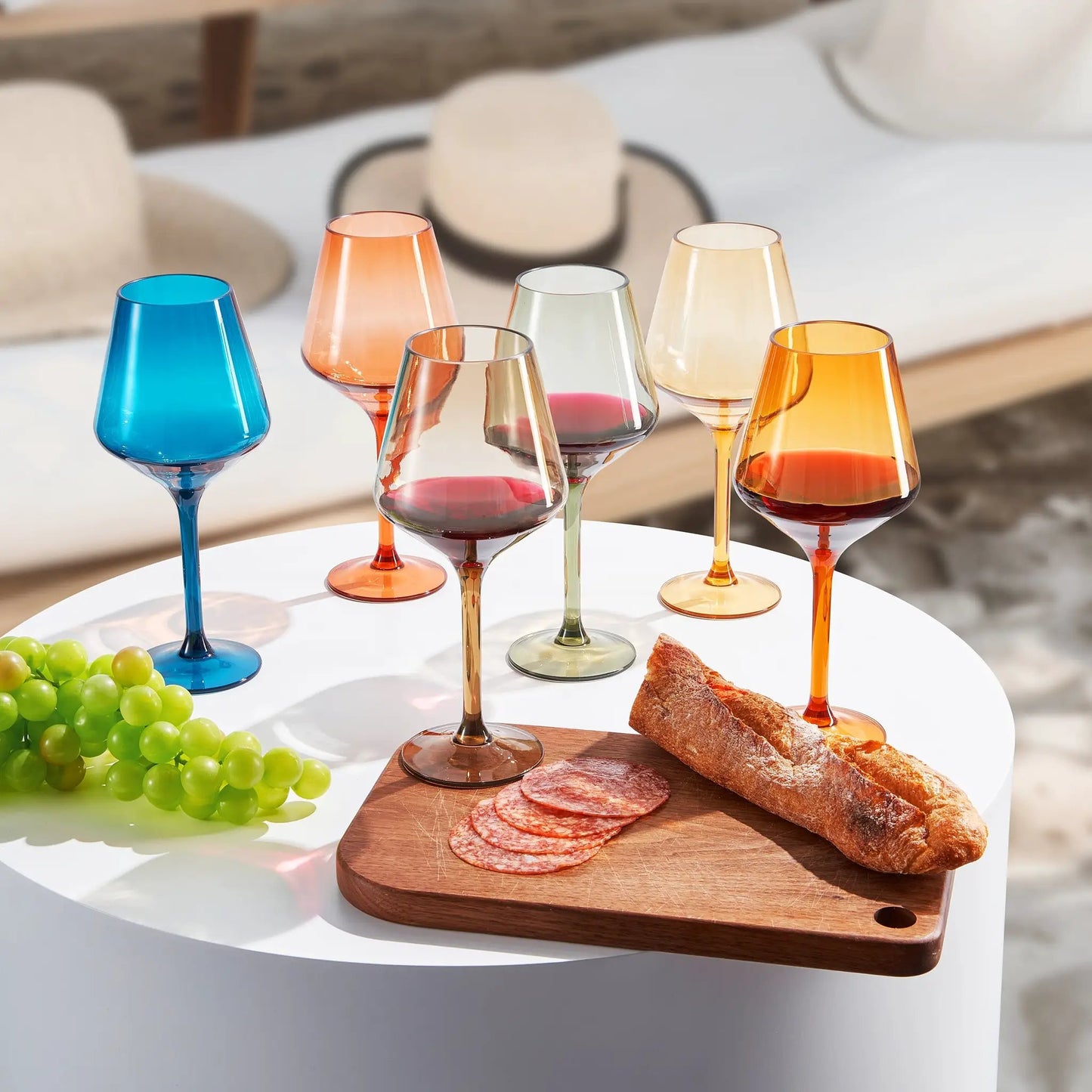 Eze Acrylic Stemmed Wine Glassware, Set of 12 from PriceLows™