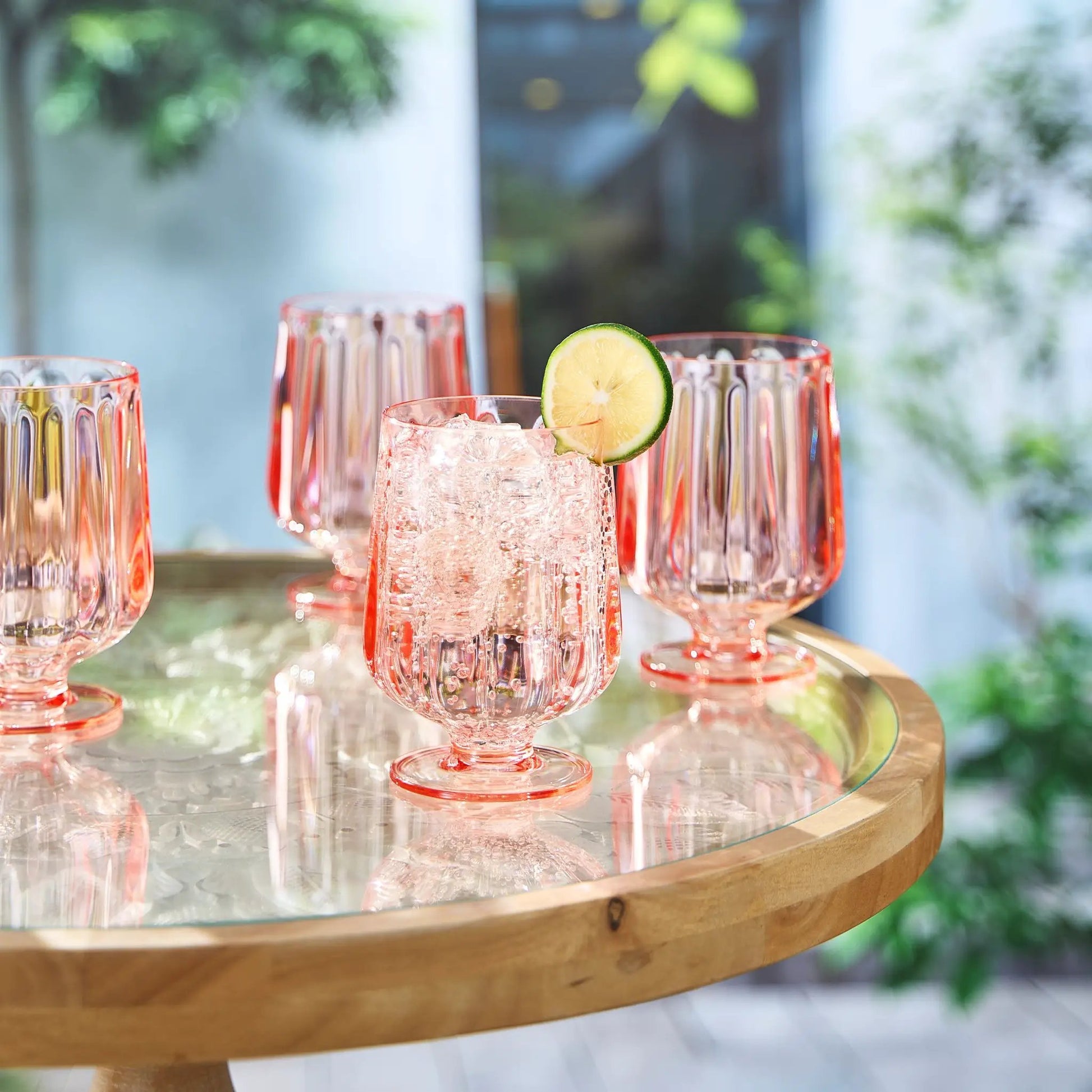 Madrid Acrylic Stemmed Wine Goblet Glassware, Set of 4 from PriceLows™