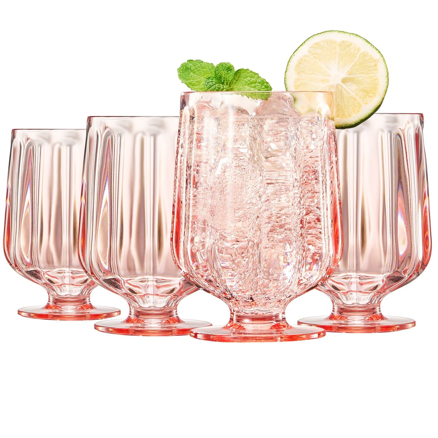Madrid Acrylic Stemmed Wine Goblet Glassware, Set of 4 from PriceLows™
