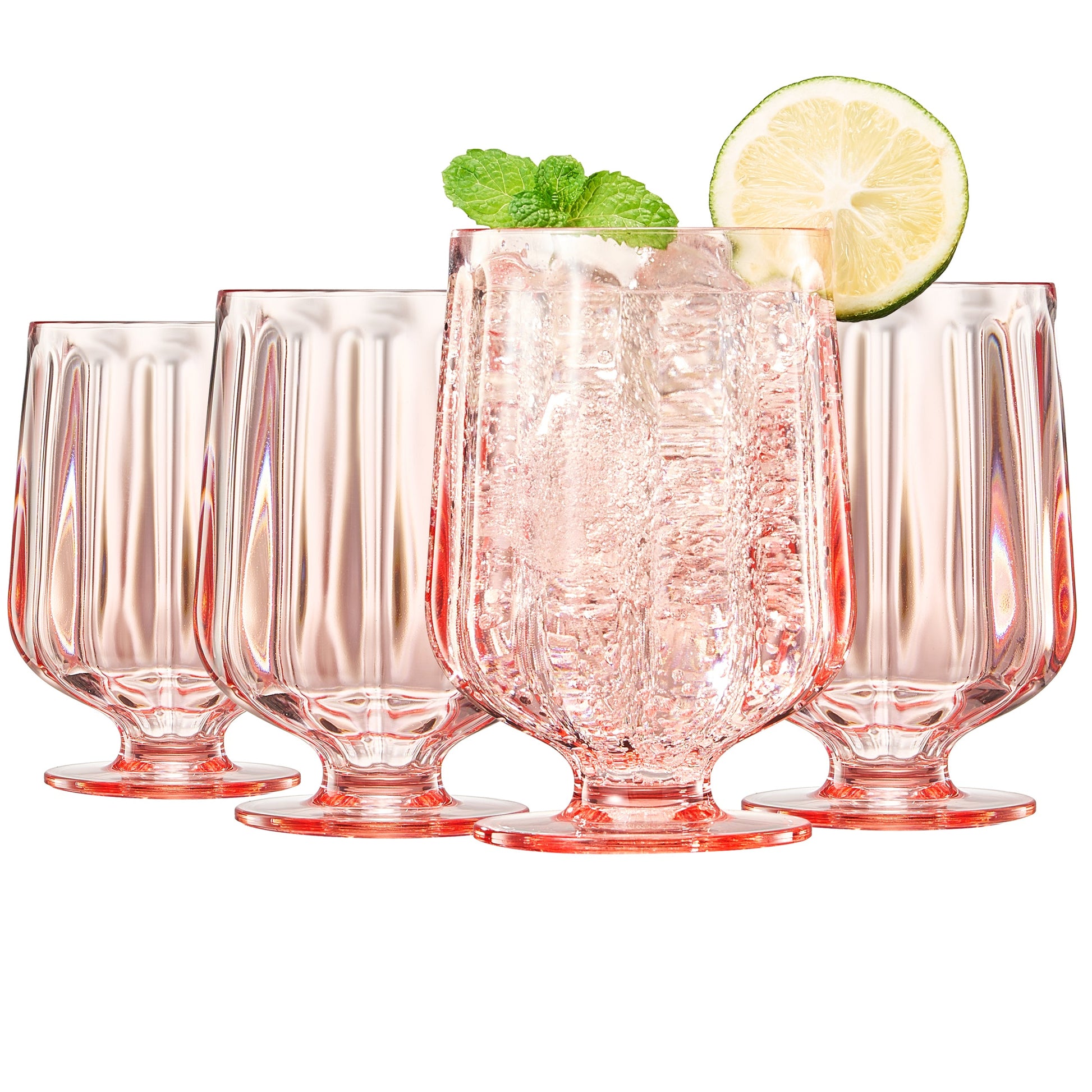Madrid Acrylic Stemmed Wine Goblet Glassware, Set of 4 from PriceLows™