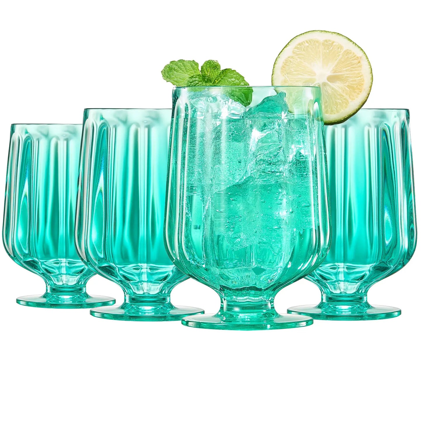 Madrid Acrylic Stemmed Wine Goblet Glassware, Set of 4 from PriceLows™