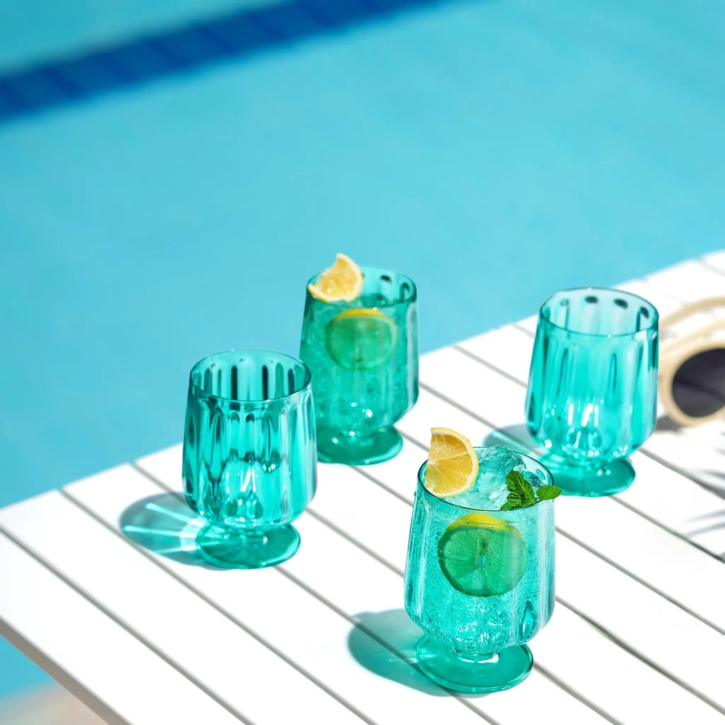 Madrid Acrylic Stemmed Wine Goblet Glassware, Set of 4 from PriceLows™