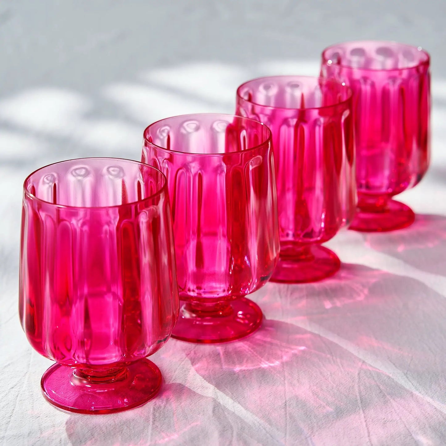 Madrid Acrylic Stemmed Wine Goblet Glassware, Set of 4 from PriceLows™