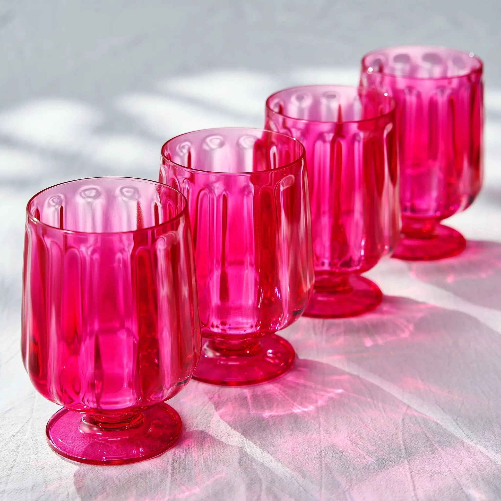 Madrid Acrylic Stemmed Wine Goblet Glassware, Set of 4 from PriceLows™