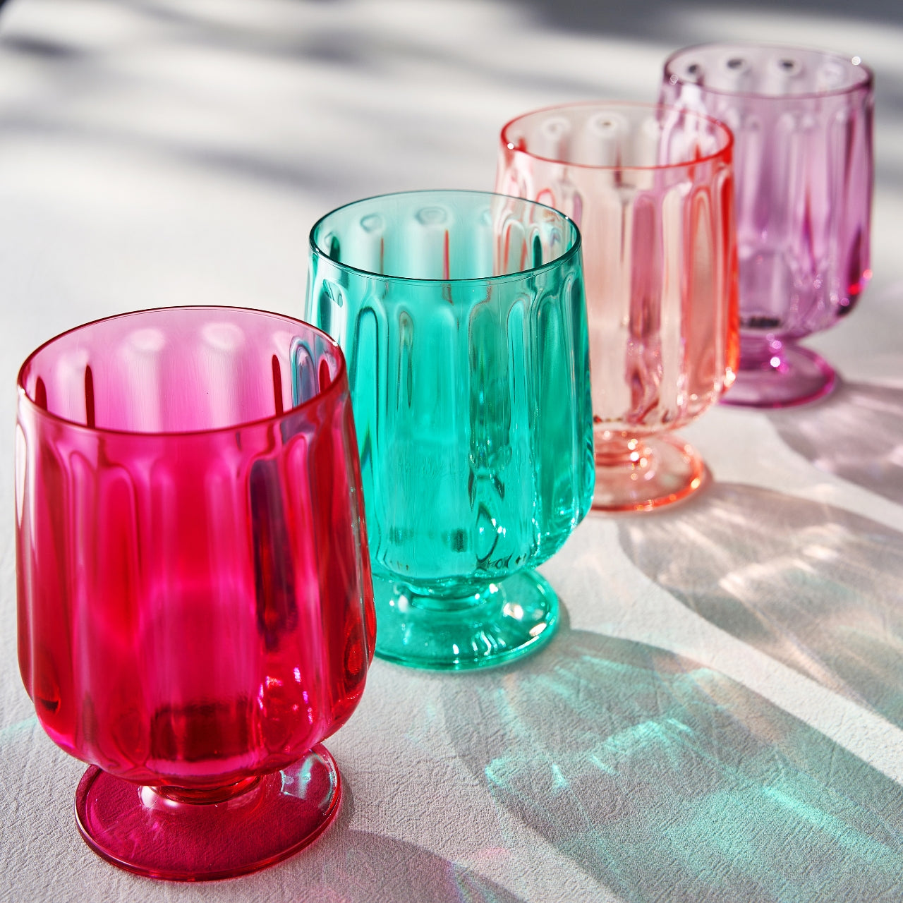 Madrid Acrylic Stemmed Wine Goblet Glassware, Set of 4 from PriceLows™