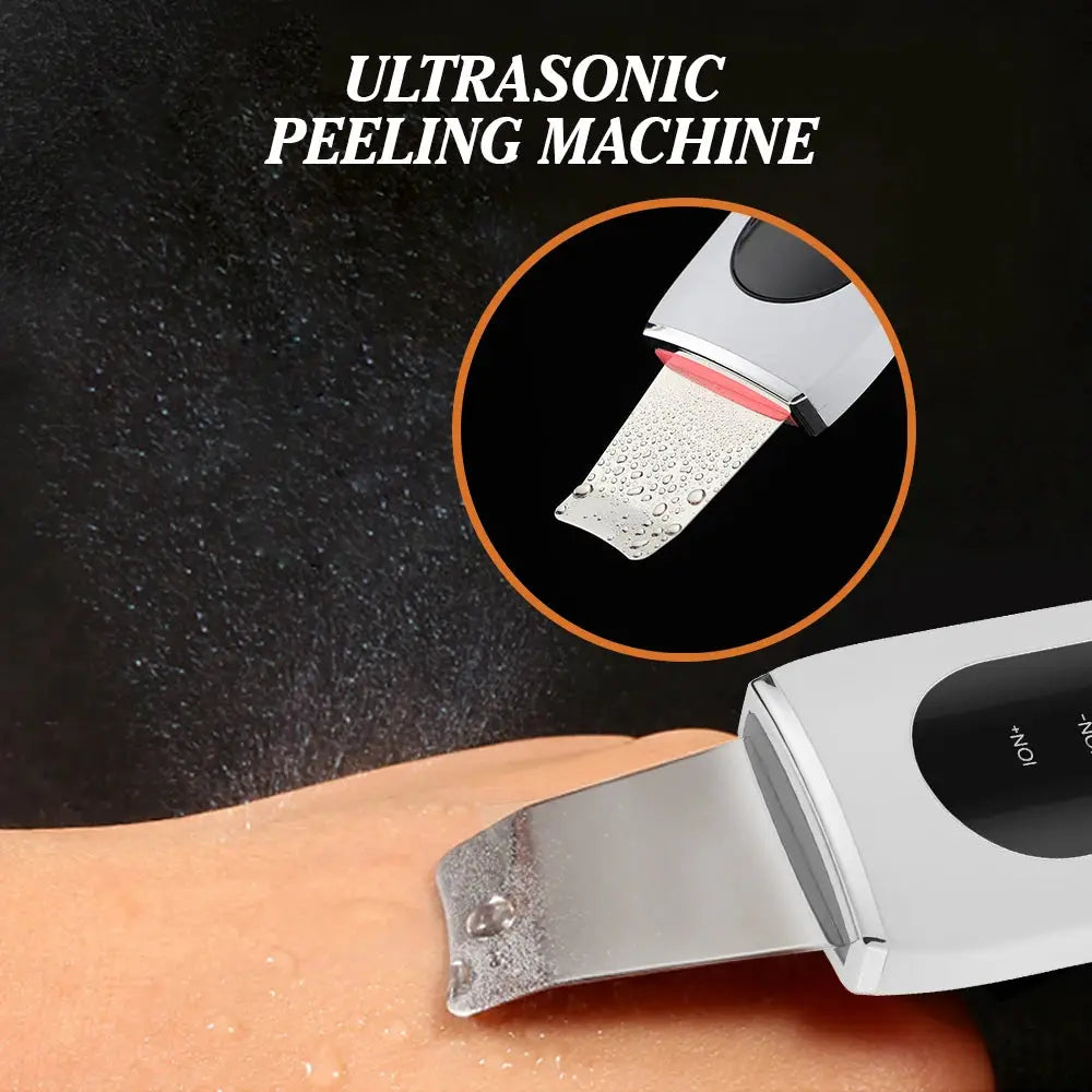 2 Types Ultrasonic Skin Scrubber Peeling Shovel Acne Blackhead Remover Deep Cleaning Facial Spatula EMS Face Lifting Machine from PriceLows™