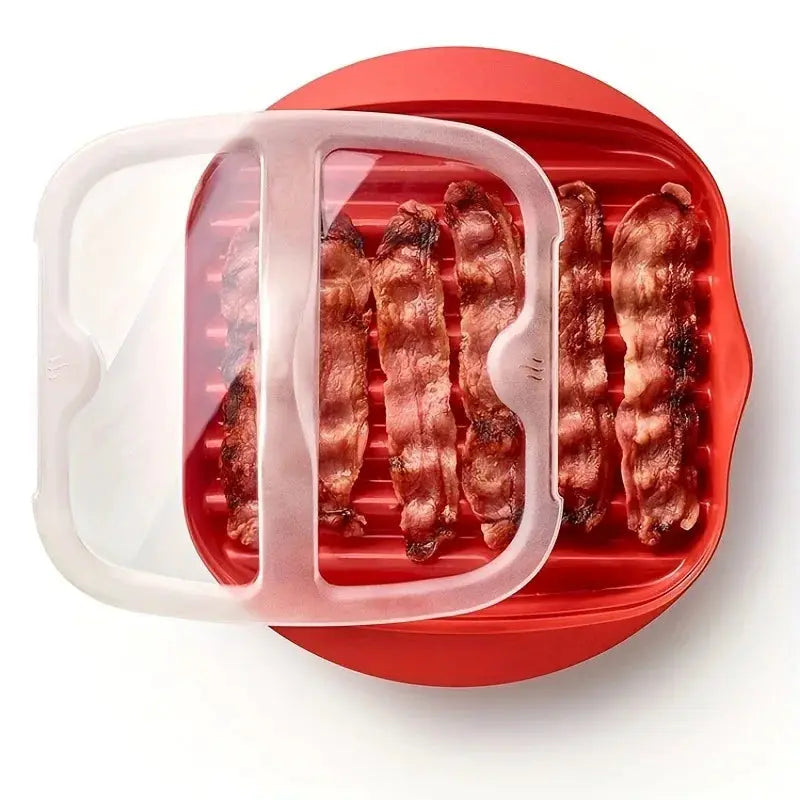 Microwave Bacon Maker Tray | BPA-Free | Vented Splatter Lid