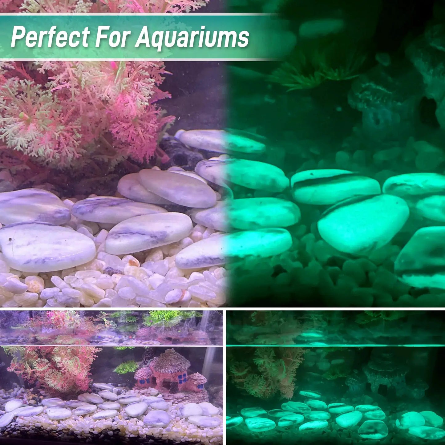 4.5LB Glowing Rocks For Outdoor Decor, Garden Lawn Yard, Aquarium, Walkway, Fish Tank, Pathway from PriceLows™
