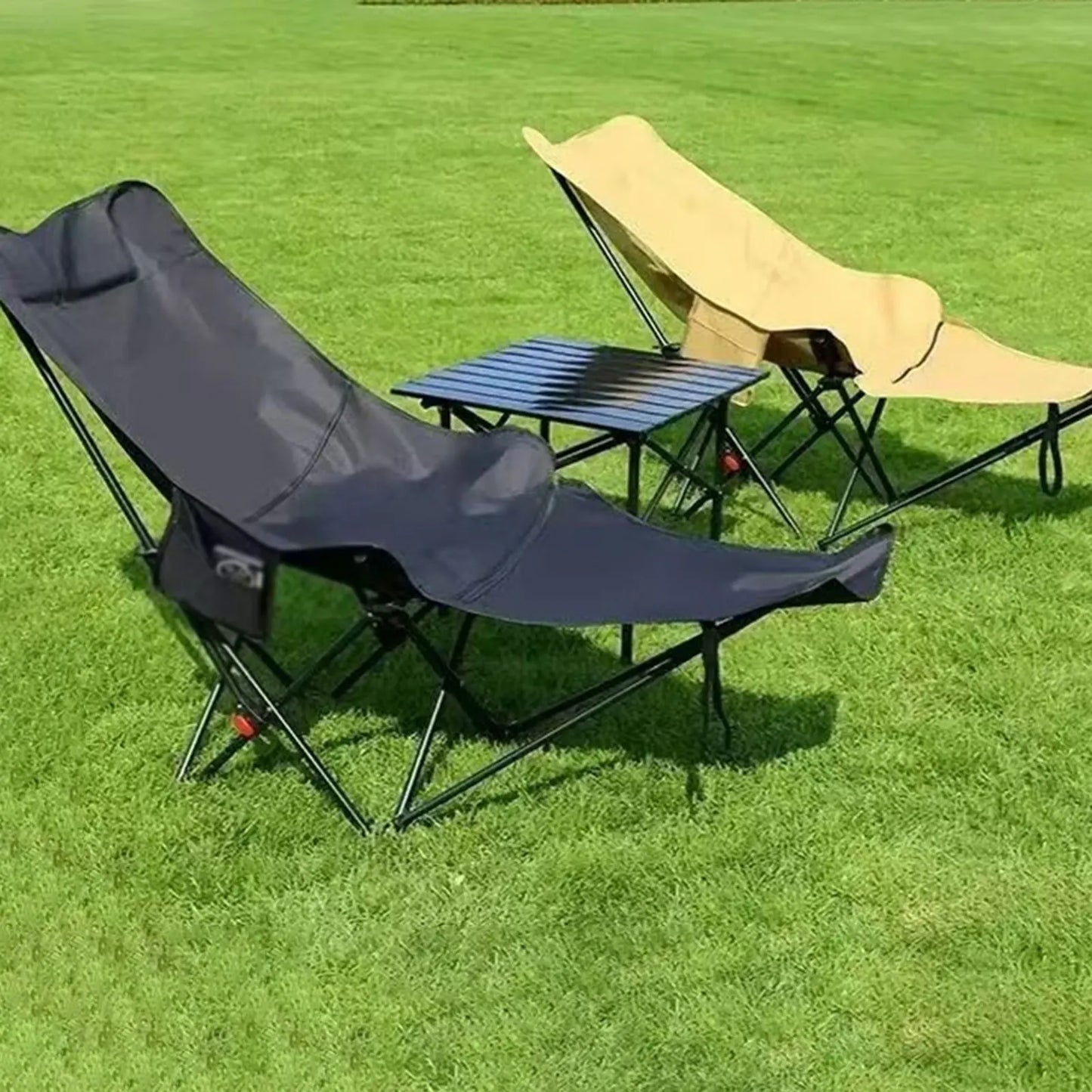 Camping Folding Chair | 4 Gear Adjustable | Foot Support | One Size