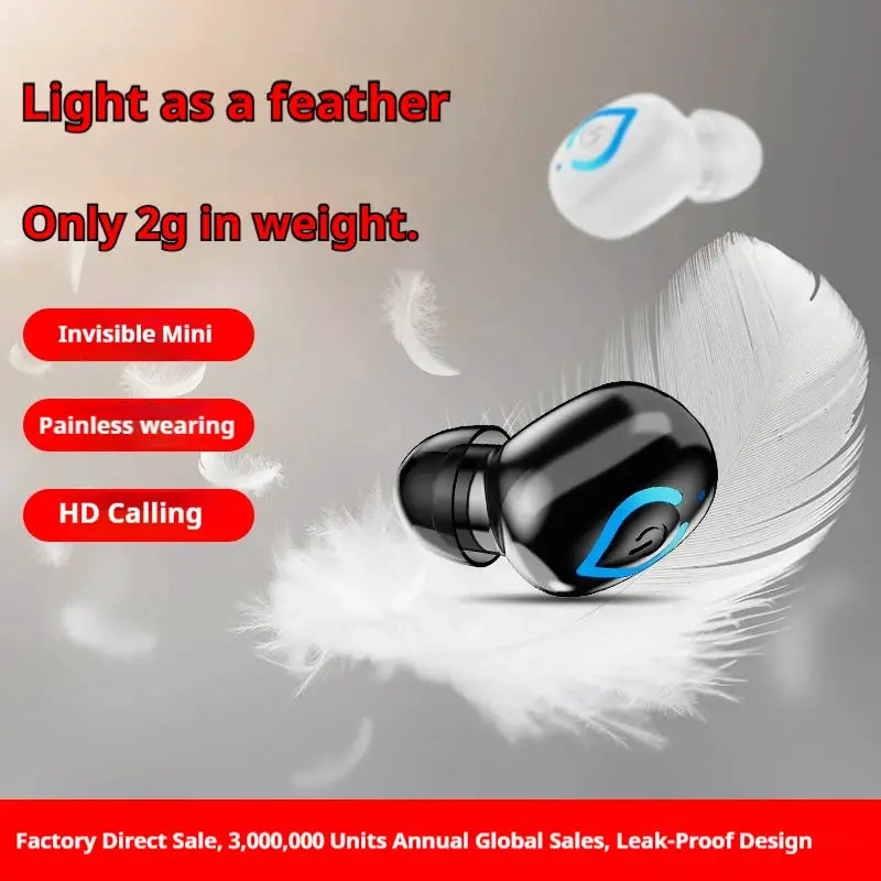 Mini Bluetooth Headset | Wireless Single Earphone | For Cellphones And Computers