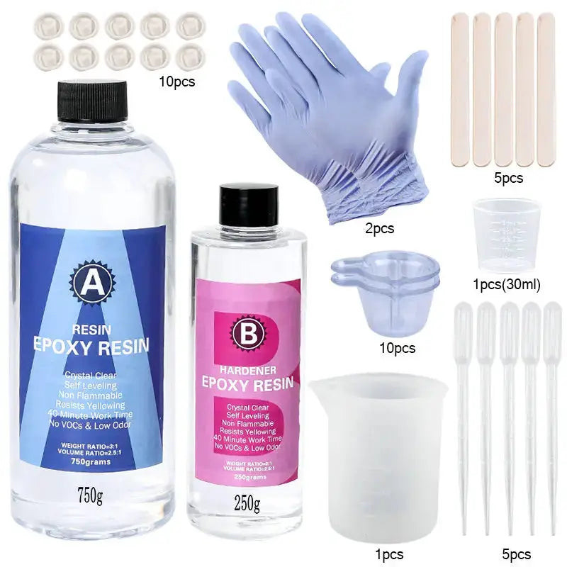 Epoxy Resin Kit | Crystal Clear 3:1 | Self Leveling | Jewelry DIY Art