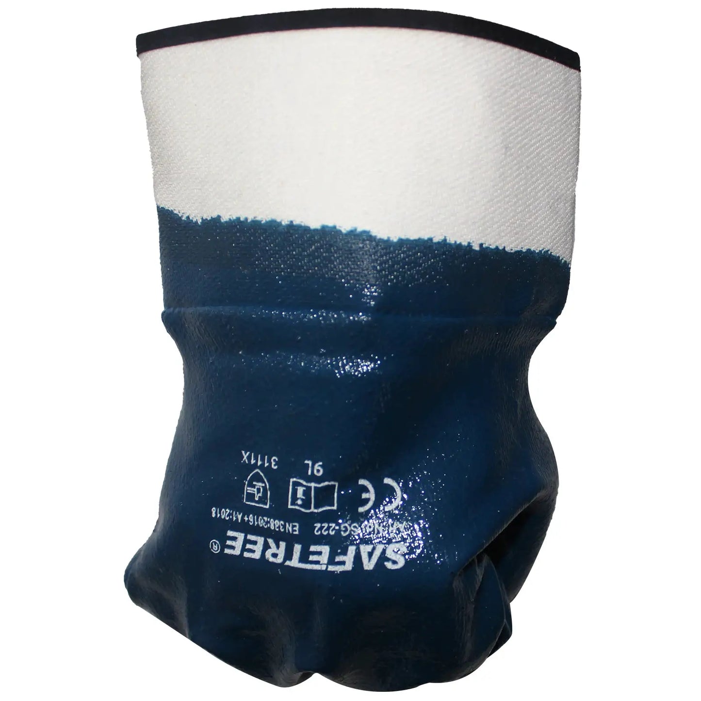 SAFETREE Heavy Duty Industrial Blue Nitrile Dipped Work Gloves Oil Resistant Gloves from PriceLows™