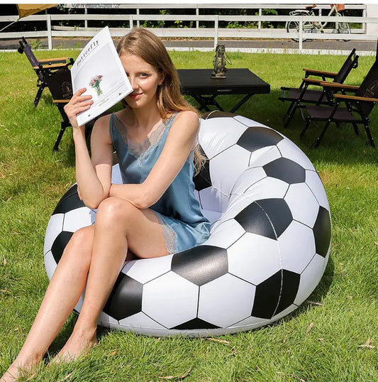 Inflatable Football Sofa | PVC Material | Portable Lightweight | One Seat from PriceLows™