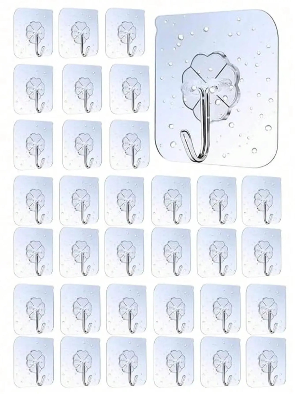 10pcs Heavy Duty Adhesive Wall Hooks, Sticky Wall Hangers, Damage-Free, Waterproof from PriceLows™