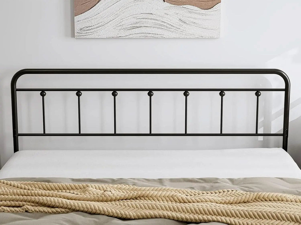 Adjustable Height Metal Headboard in Farmhouse Victorian Style from PriceLows™