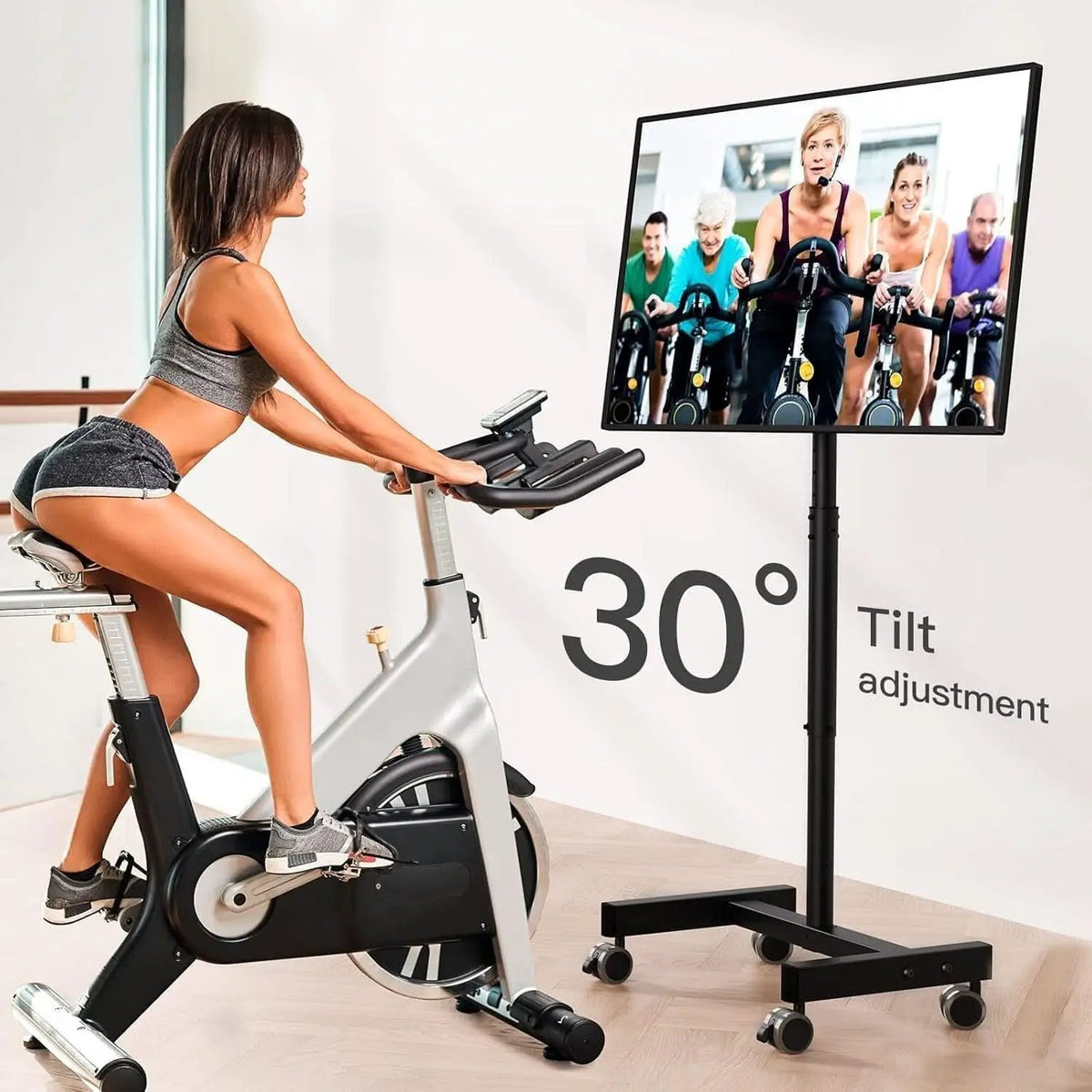 Adjustable Rolling TV Cart For 13 To 50 Inch TVs Tilt from PriceLows™