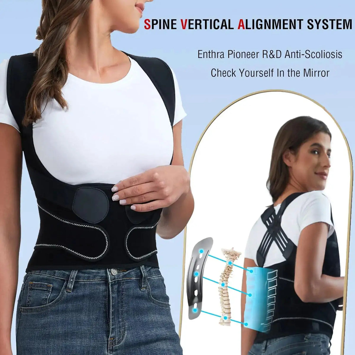 Adjustable Shoulder Posture Brace | Upper Back Support | PriceLows