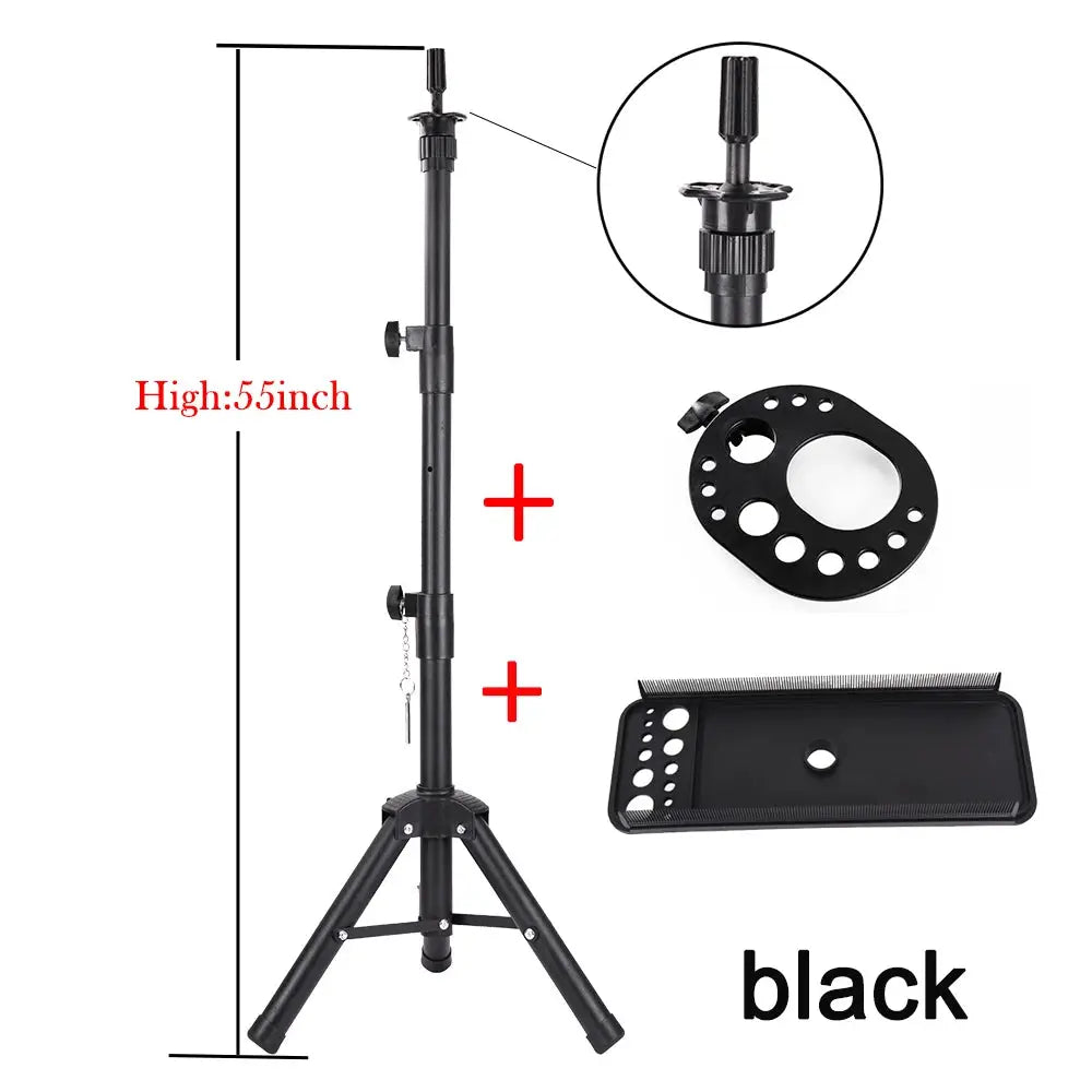 Adjustable Tripod Wig Stand | 55 Inch | PriceLows™