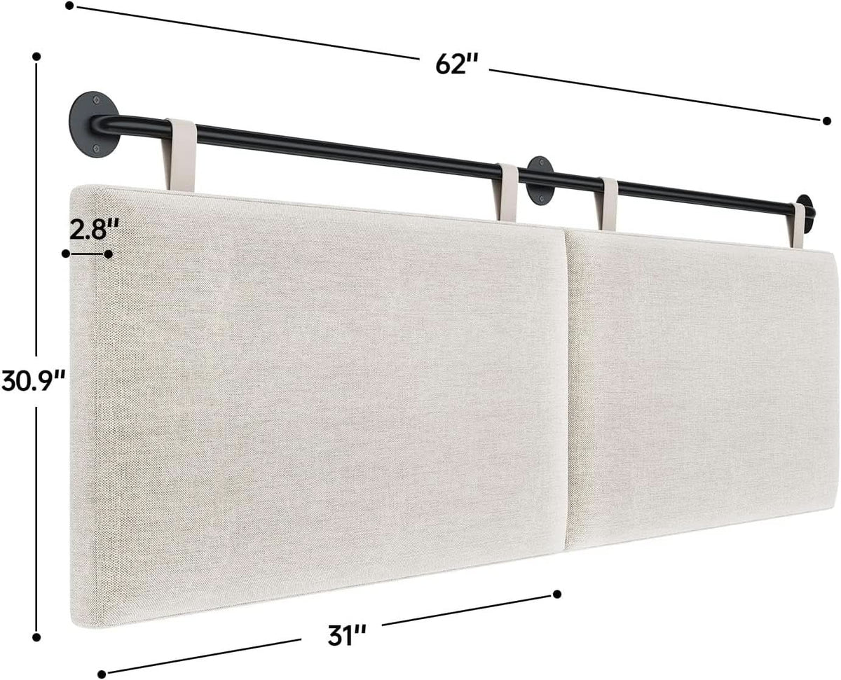 Adjustable Wall Mounted Queen Size Headboard with Tufting from PriceLows™