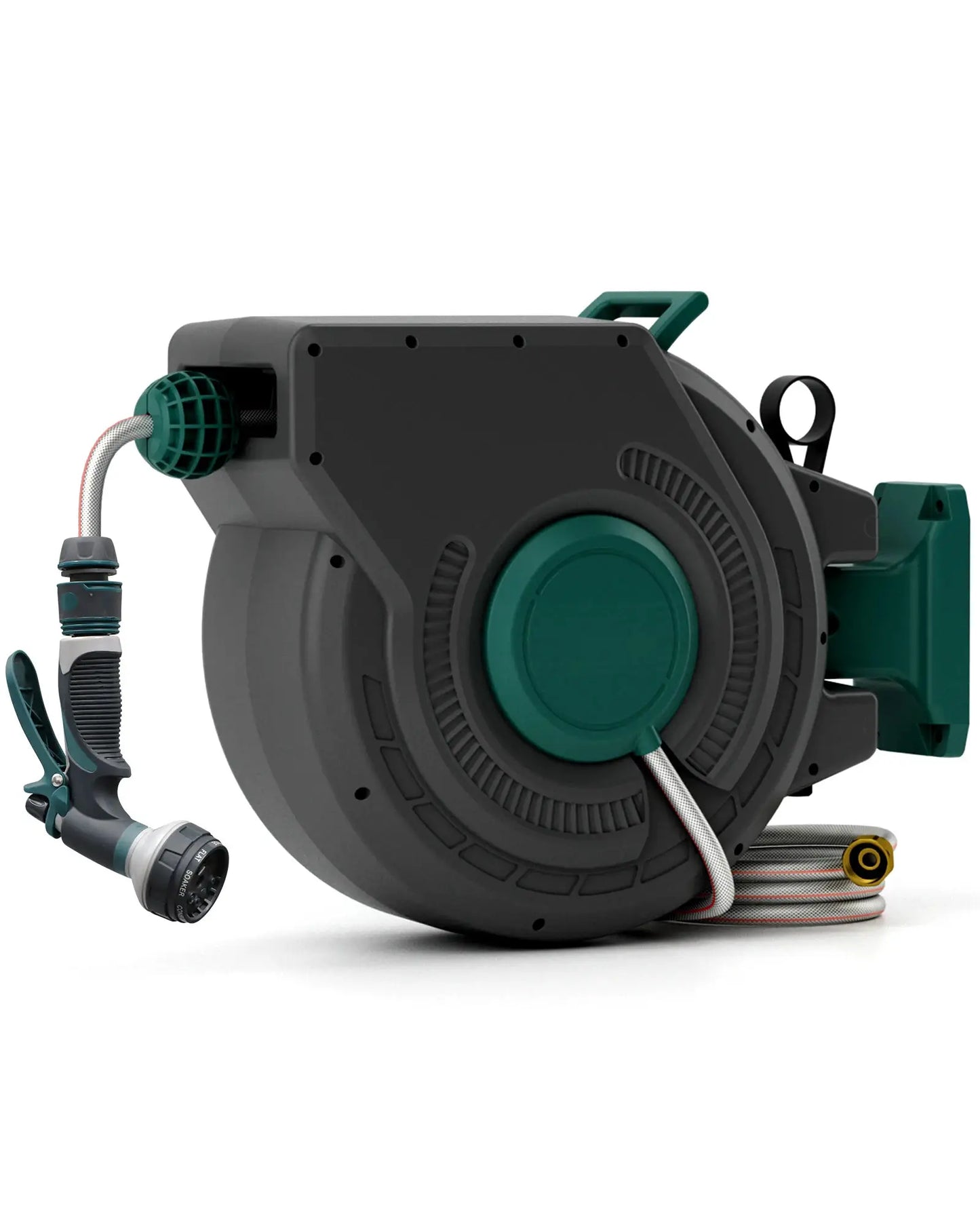 Retractable Garden Wall Mounted Heavy Duty Hose Reel 1/2" x 100 ft with PRO Metal Bracket Auto Rewind System 180° Swivel from PriceLows™