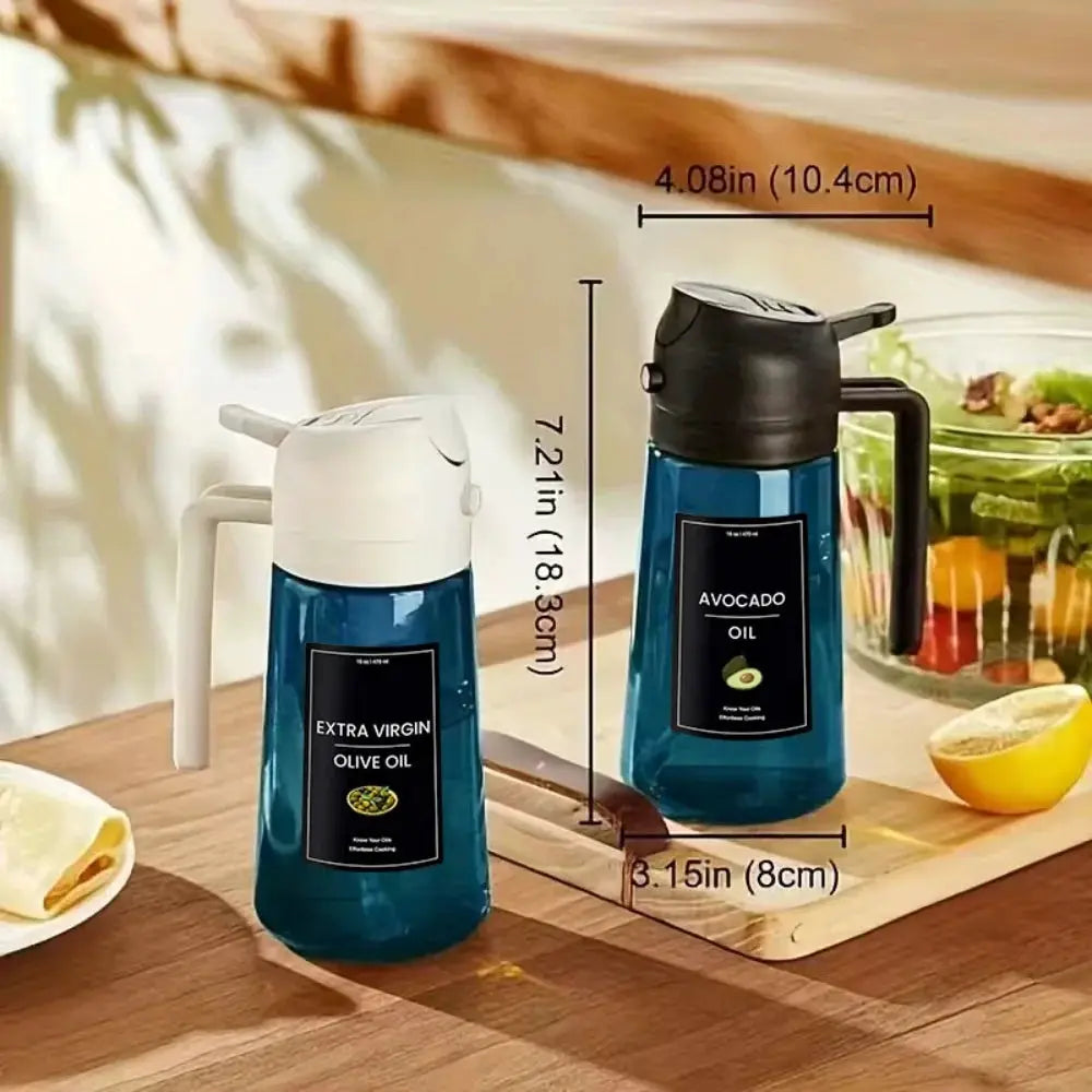 Olive Oil Sprayer | 470ml Capacity | Blue Glass For Cooking