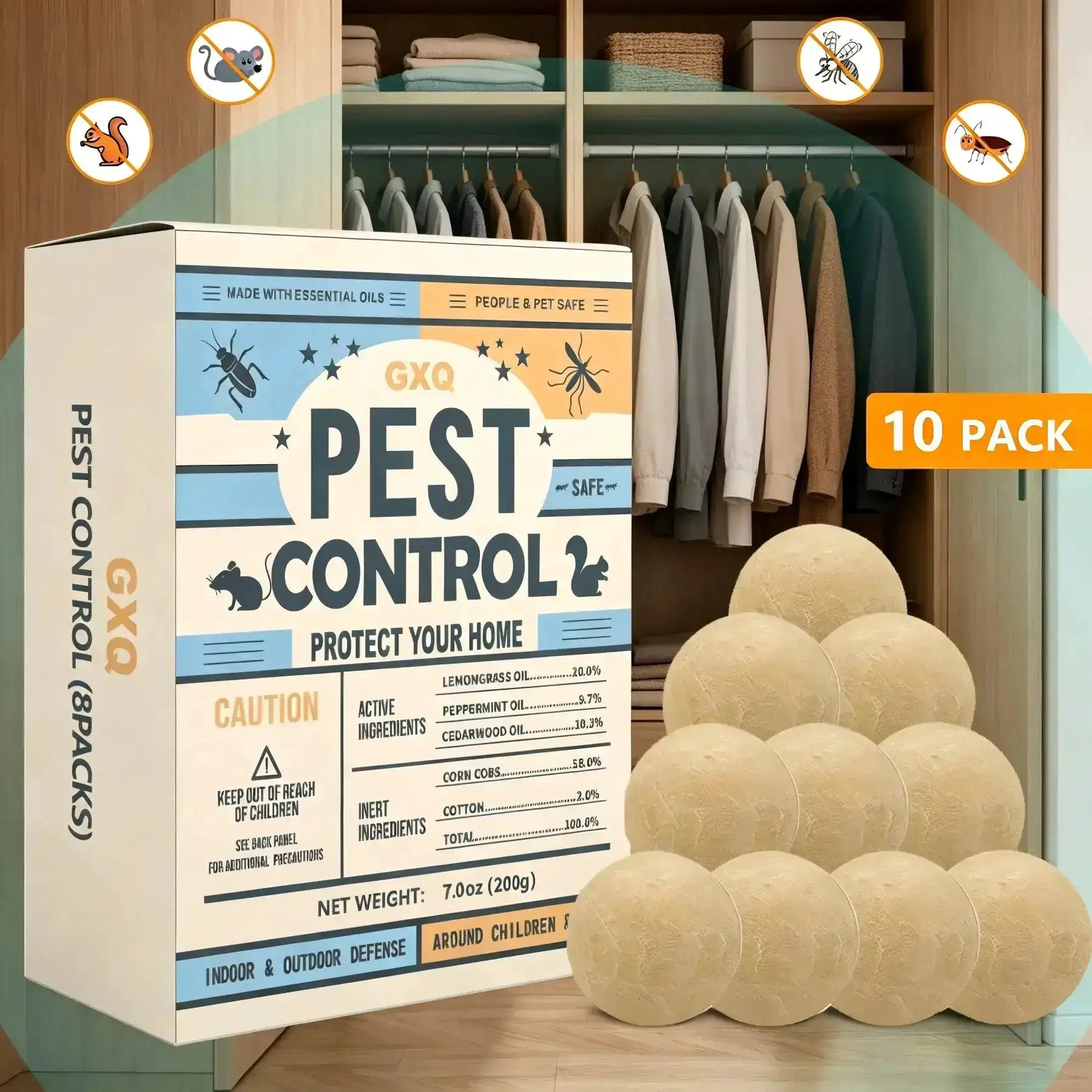 Pest Control Ball Repellent, Rodent Repellent, Mouse Repellents, Peppermint Oil to Repel Mice and Rats, Rat Deterrent, Repel Mosquito, Roach, Ant, Rodent, Spider, Moths & Other Pest Repellent-10Balls from PriceLows™