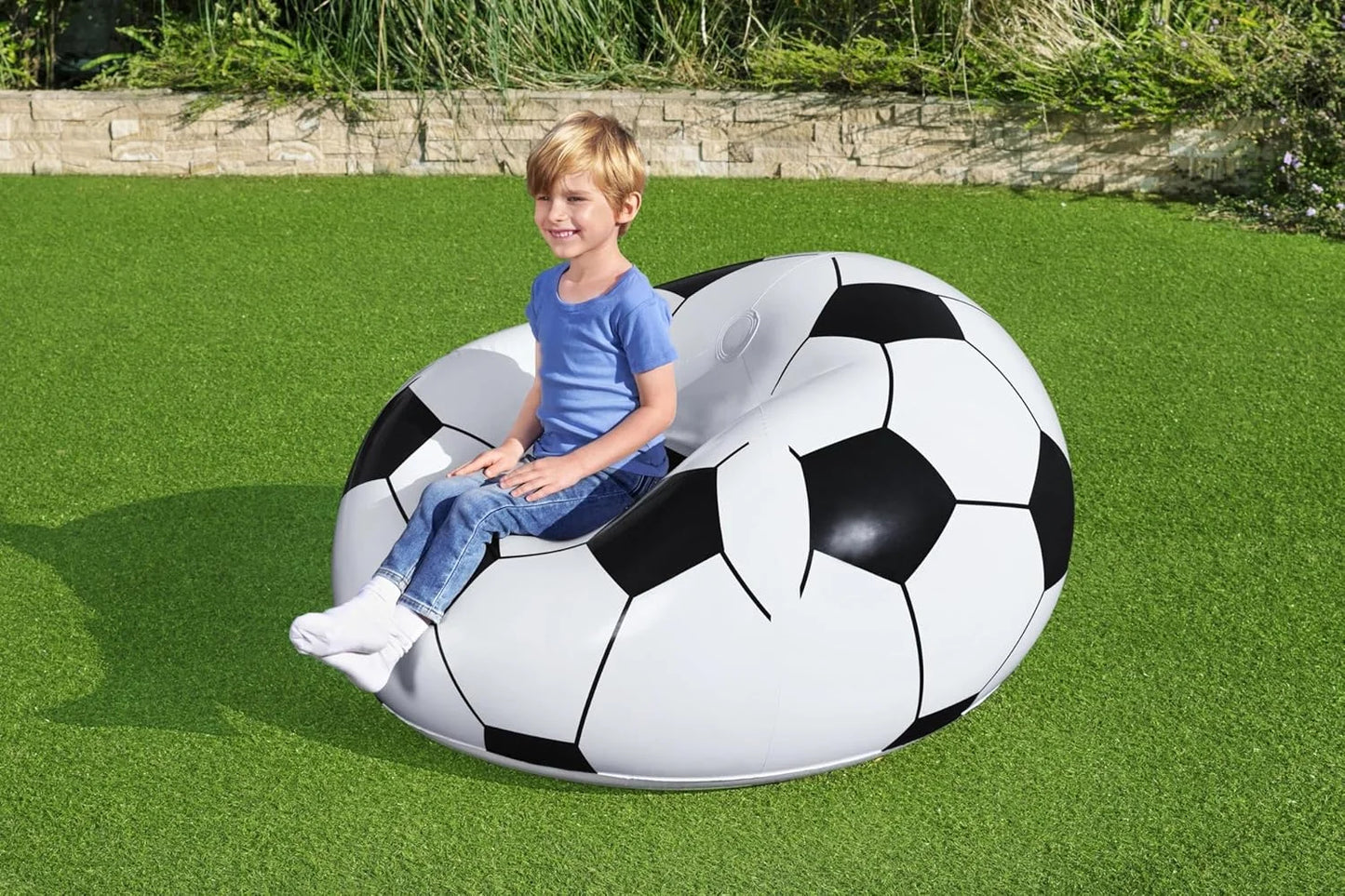 Inflatable Football Sofa | PVC Material | Portable Lightweight | One Seat