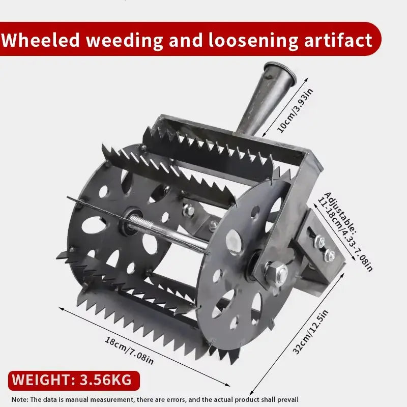 Manual Cultivator | Thickened Steel Frame | Hand Weeding Tool
