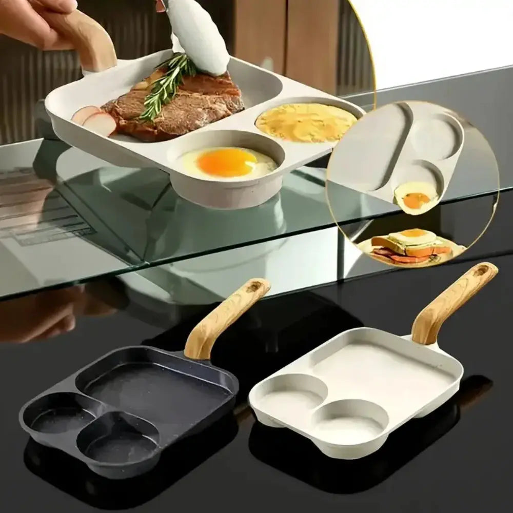 Three In One Breakfast Pan | Nonstick Aluminum | Induction And Gas Compatible