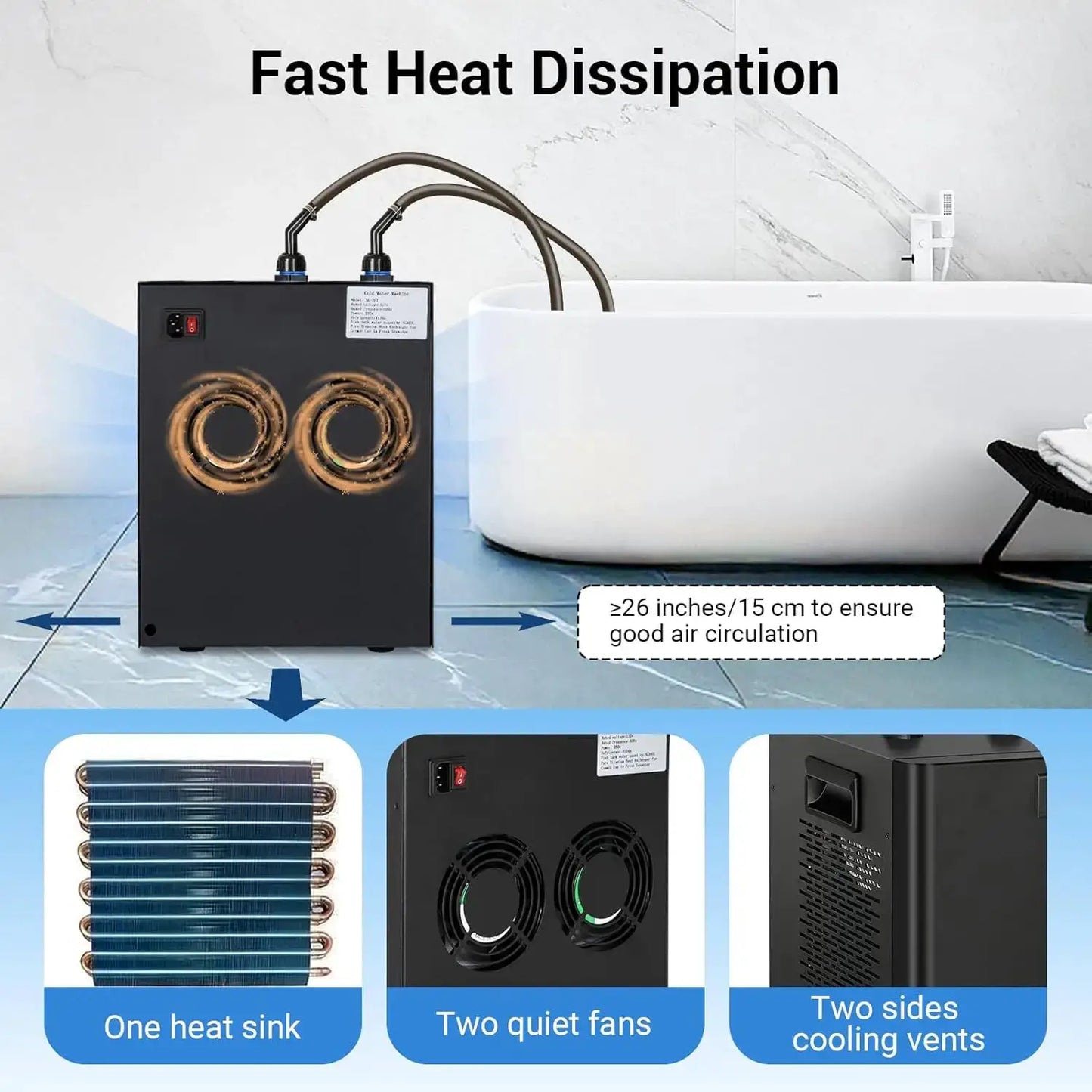 Aquarium Water Chiller | 1/3 HP | 79 Gallon | Quiet Design