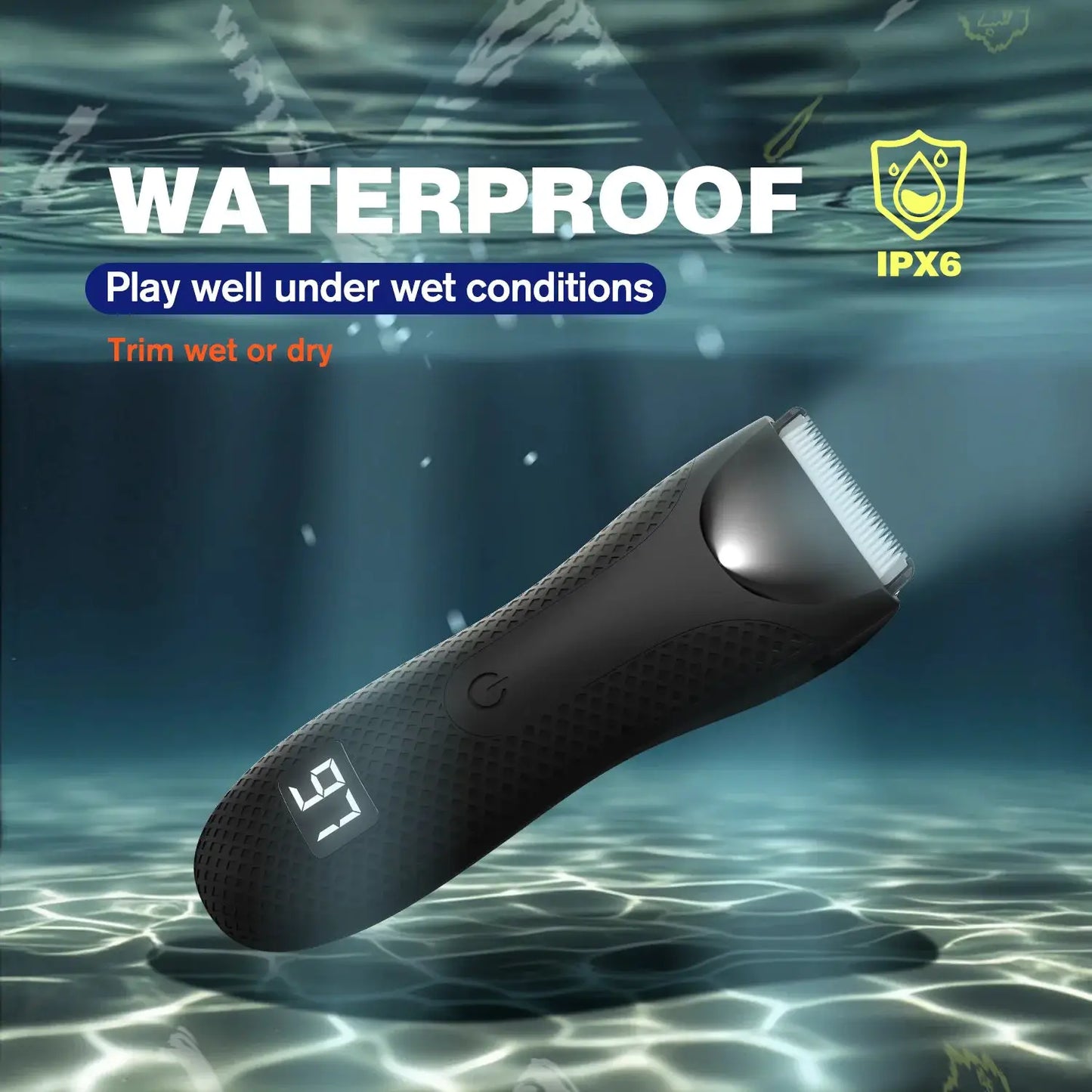 Men's Electric Body Hair Trimmer | IPX6 Waterproof | USB Rechargeable