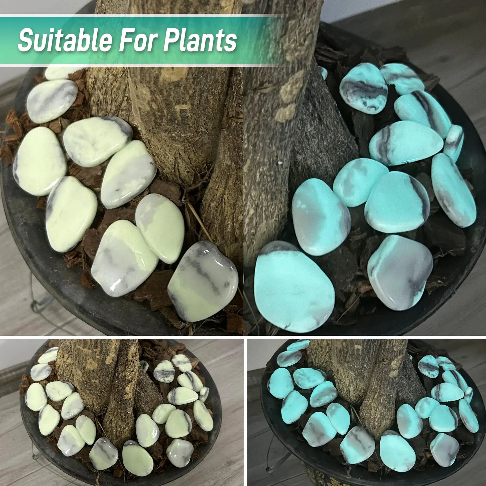 4.5LB Glowing Rocks For Outdoor Decor, Garden Lawn Yard, Aquarium, Walkway, Fish Tank, Pathway from PriceLows™
