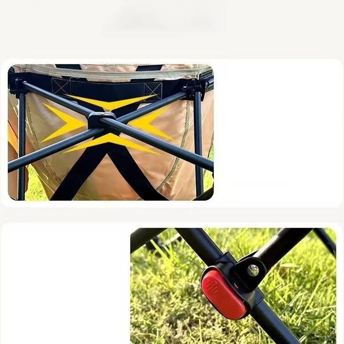 Camping Folding Chair | 4 Gear Adjustable | Foot Support | One Size