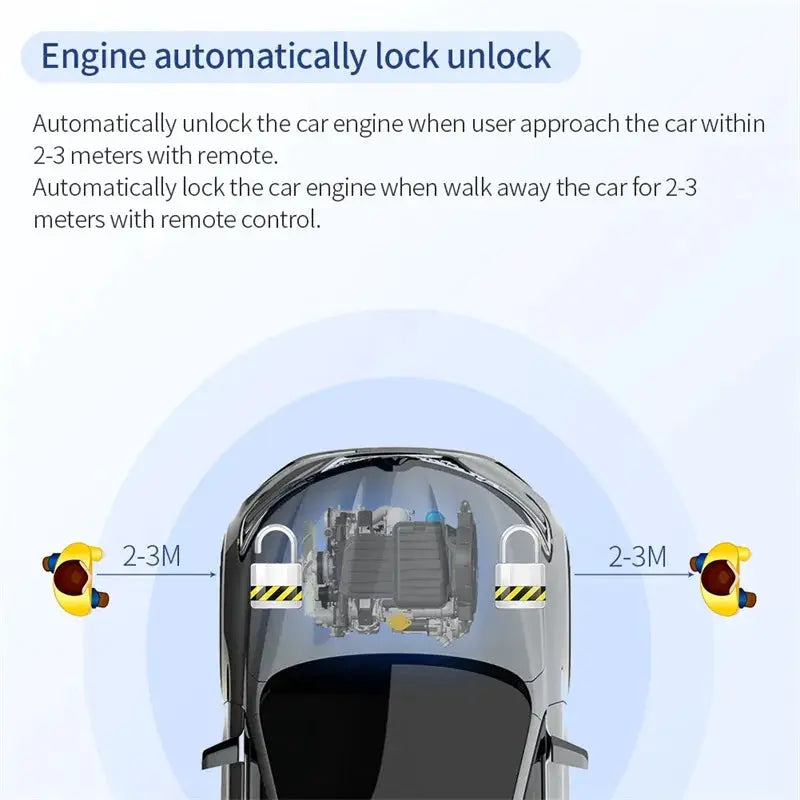 EASYGUARD RFID Car Wireless Immobilizer Security System with Engine Automatic Lock or Unlock Motorcycle Immobilizer System from PriceLows™