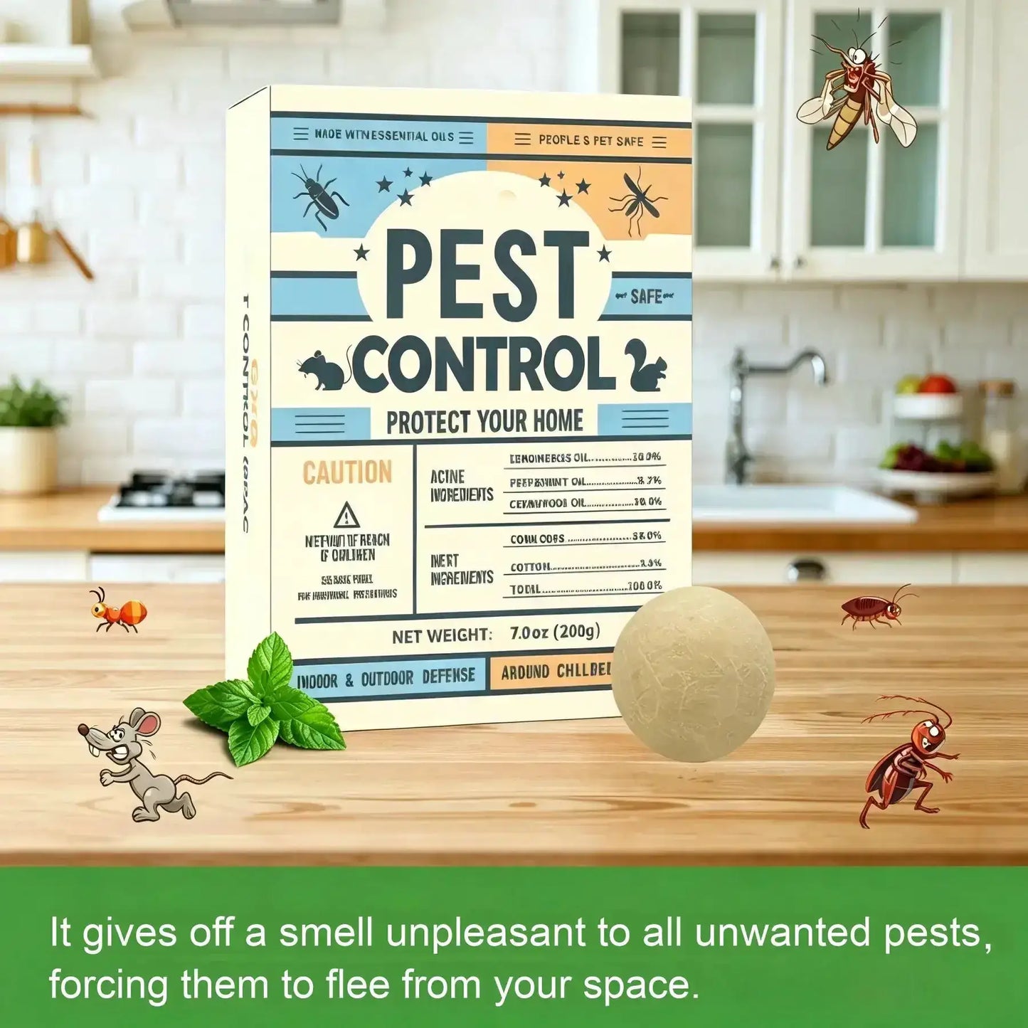 Pest Control Ball Repellent, Rodent Repellent, Mouse Repellents, Peppermint Oil to Repel Mice and Rats, Rat Deterrent, Repel Mosquito, Roach, Ant, Rodent, Spider, Moths & Other Pest Repellent-10Balls from PriceLows™
