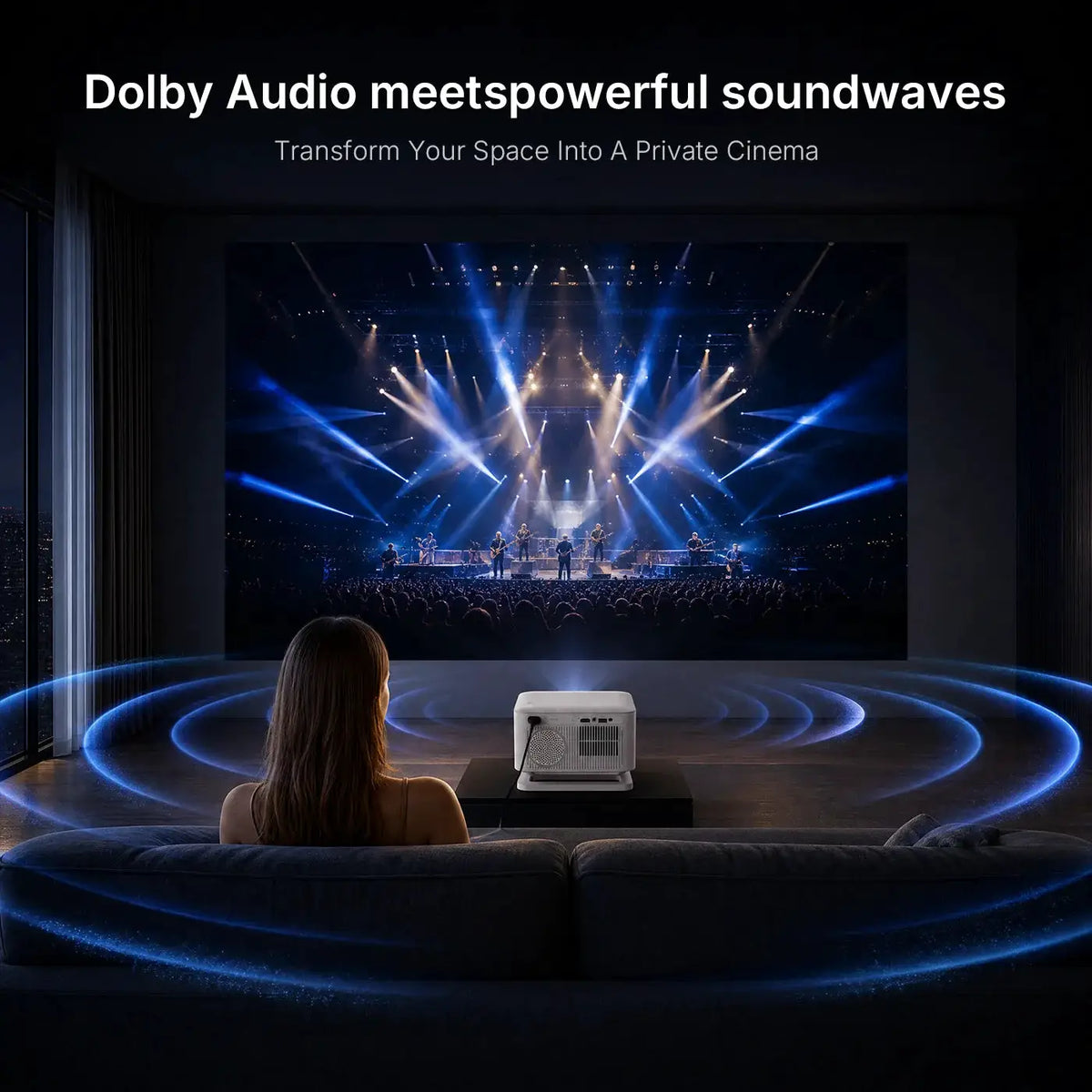 Portable Projector | 1080P Native | Android 14 | Auto Keystone