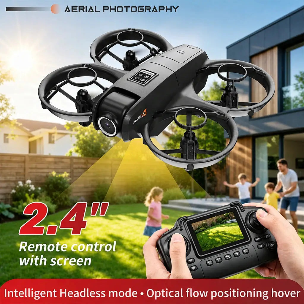 Mini RC Quadcopter | Dual Camera | Optical Flow Hover | 2 Batteries
