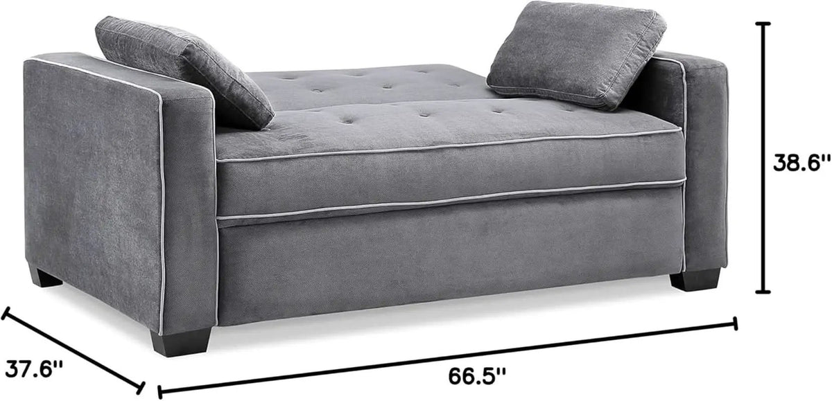 Ainsley Loveseat With Pull Out Sleeper Microfiber Charcoal from PriceLows™
