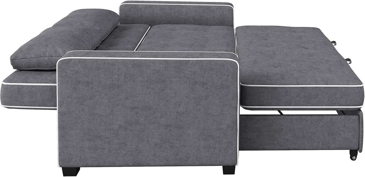 Ainsley Loveseat With Pull Out Sleeper Microfiber Charcoal from PriceLows™