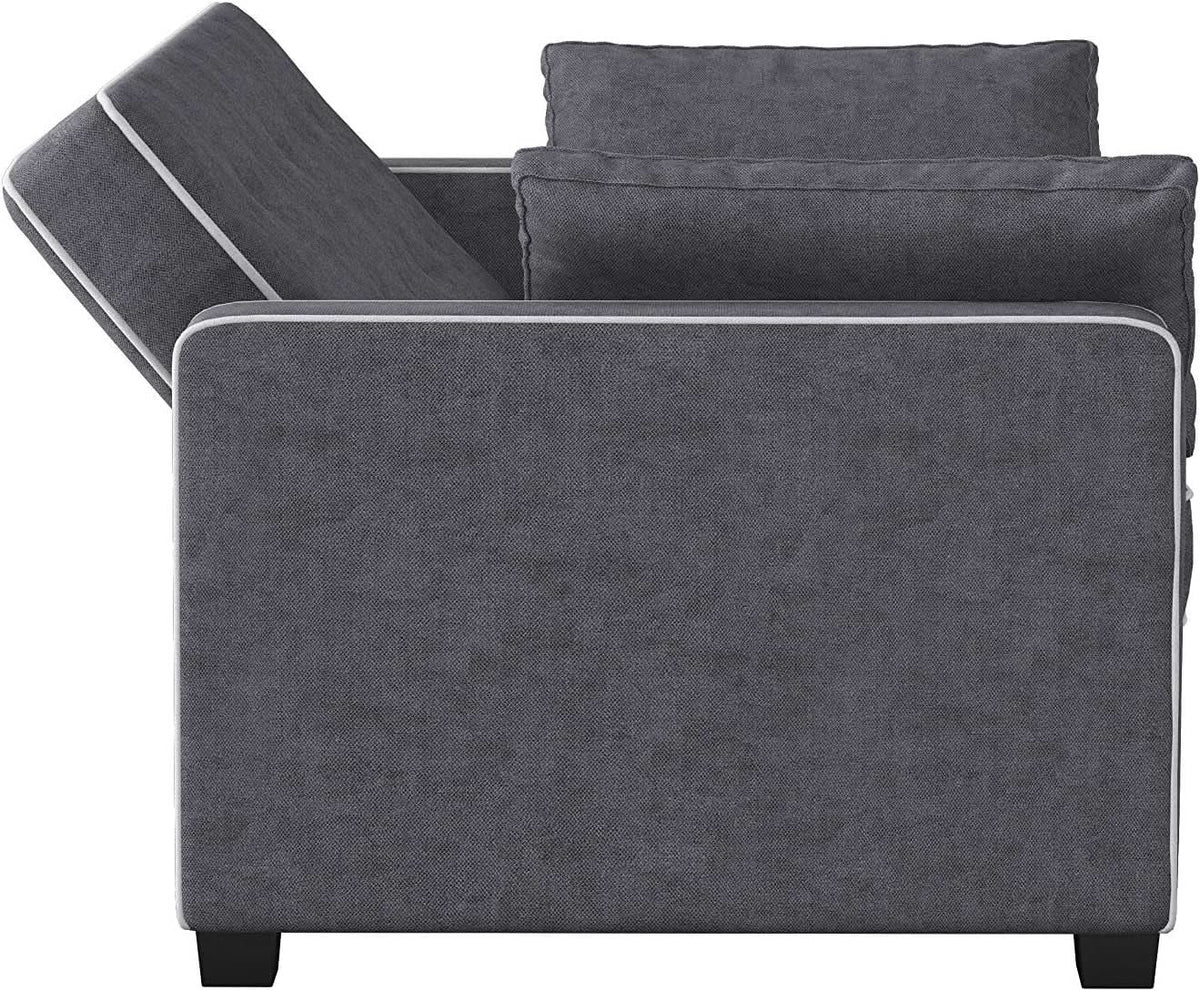 Ainsley Loveseat With Pull Out Sleeper Microfiber Charcoal from PriceLows™
