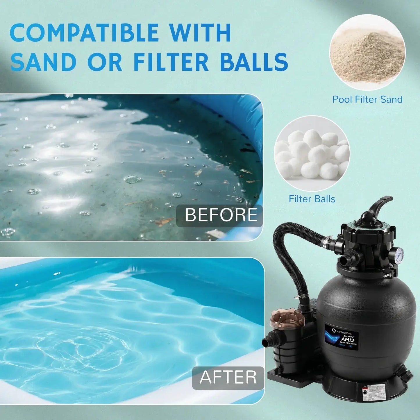 AquaMind Sand Filter Pump from PriceLows™