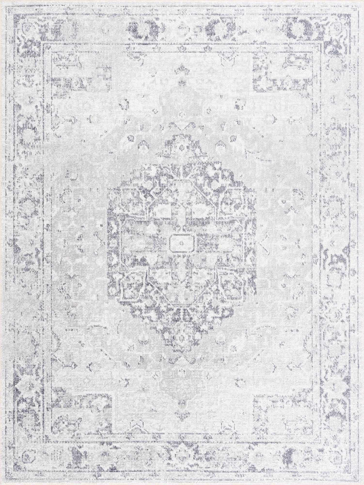 Akram Cream & Antrasit Washable Area Rug from PriceLows™