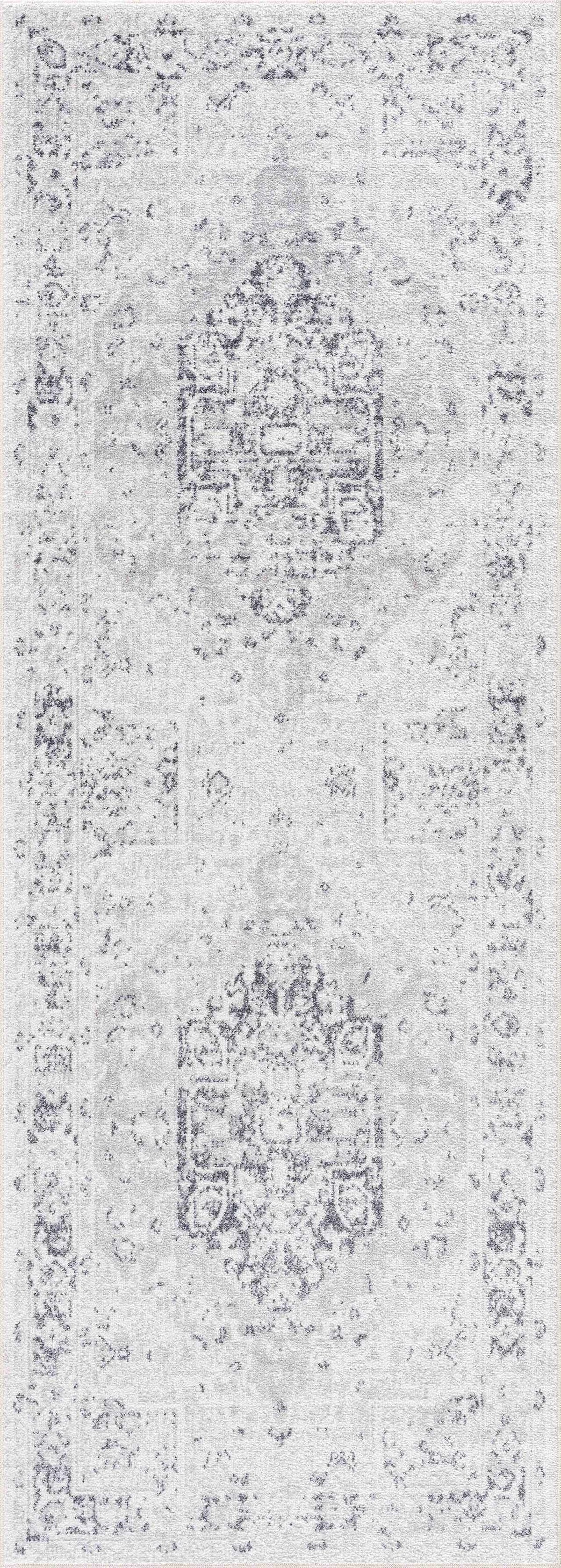 Akram Cream & Antrasit Washable Area Rug from PriceLows™