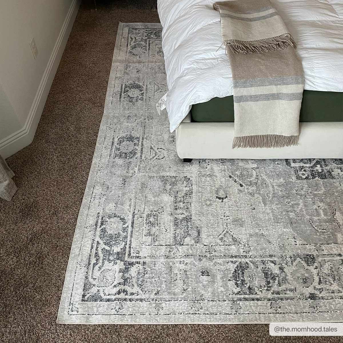 Akram Cream & Antrasit Washable Area Rug from PriceLows™