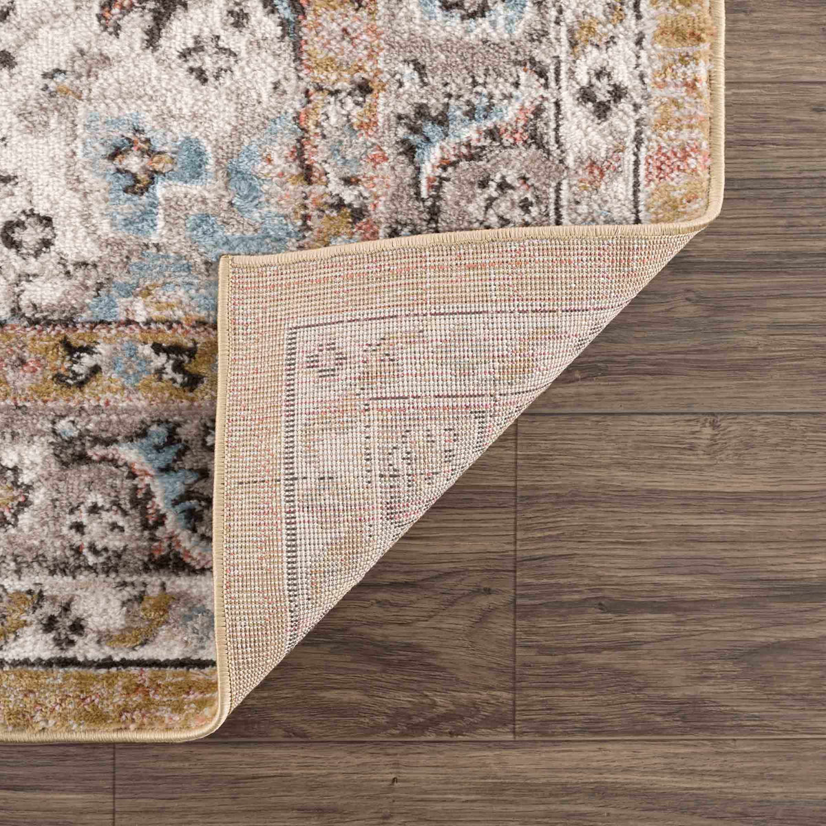 Albie Gold & Beige Area Rug from PriceLows™