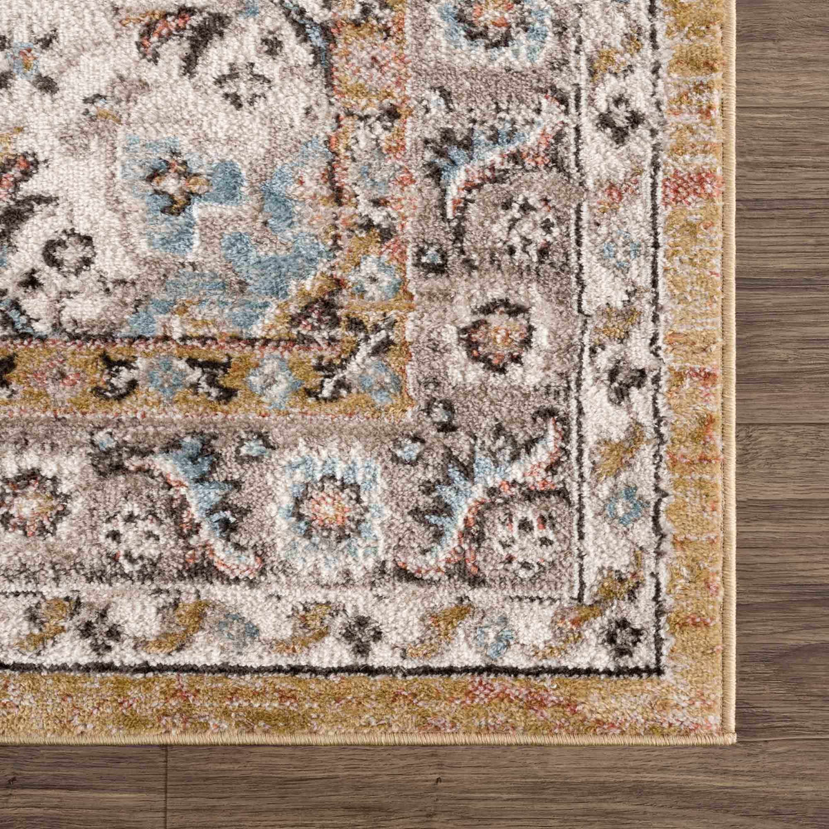 Albie Gold & Beige Area Rug from PriceLows™