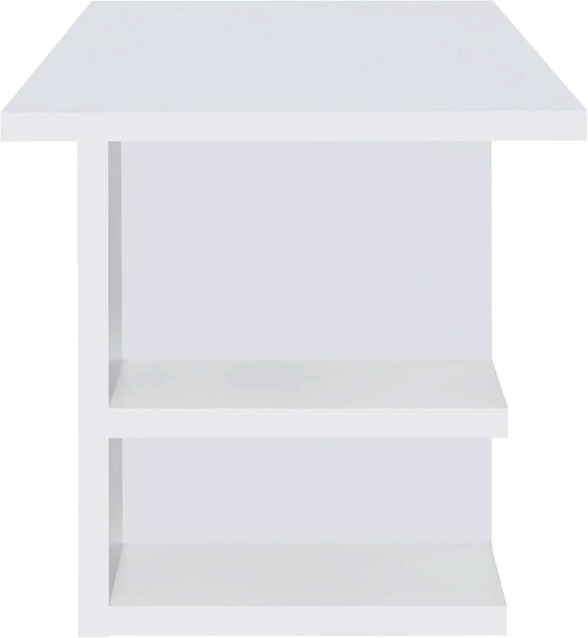 Alice 71 Inch White Modern Home Office Desk With 4 Shelves from PriceLows™